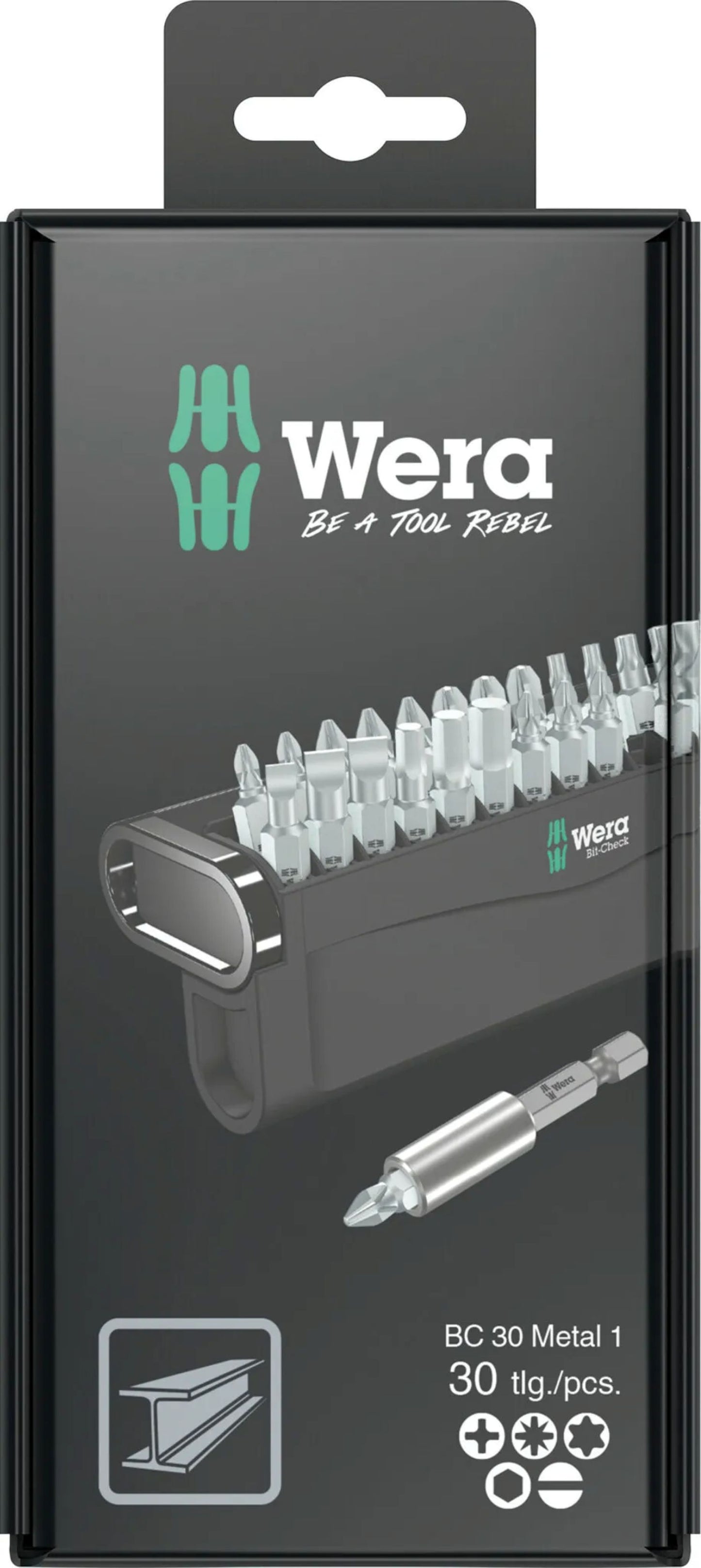 Wera Bit-Check 30 Metal 1 SB, 30‑teilig