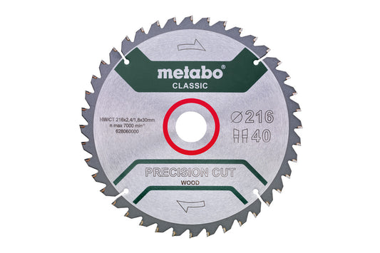 Sägeblatt "precision cut wood - classic", 216x2,4/1,8x30, Z40 WZ 5°neg. (628060000)