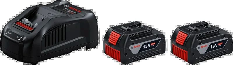 Bosch Akku Starter-Set: 2 x GBA 18 Volt 5,0 Ah und GAL 1880 CV
