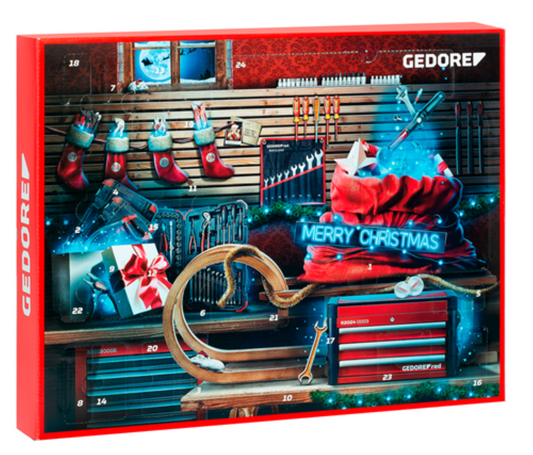 Gedore Adventskalender 2023 R33003044 red 44- tlg. Werkzeug-Adventskalender