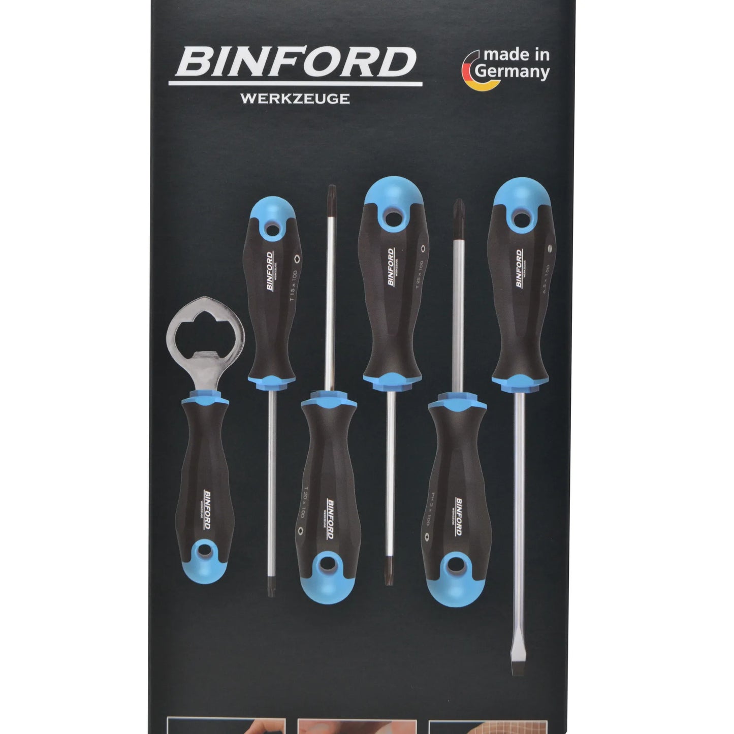 BINFORD Werkzeuge Schraubendreher Satz + Flaschenöffner 6 tlg. - 6100007