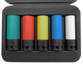 SW-Stahl Radmutterneinsätze, 1/2", 15, 17, 19, 21, 22 mm, 5-teilig