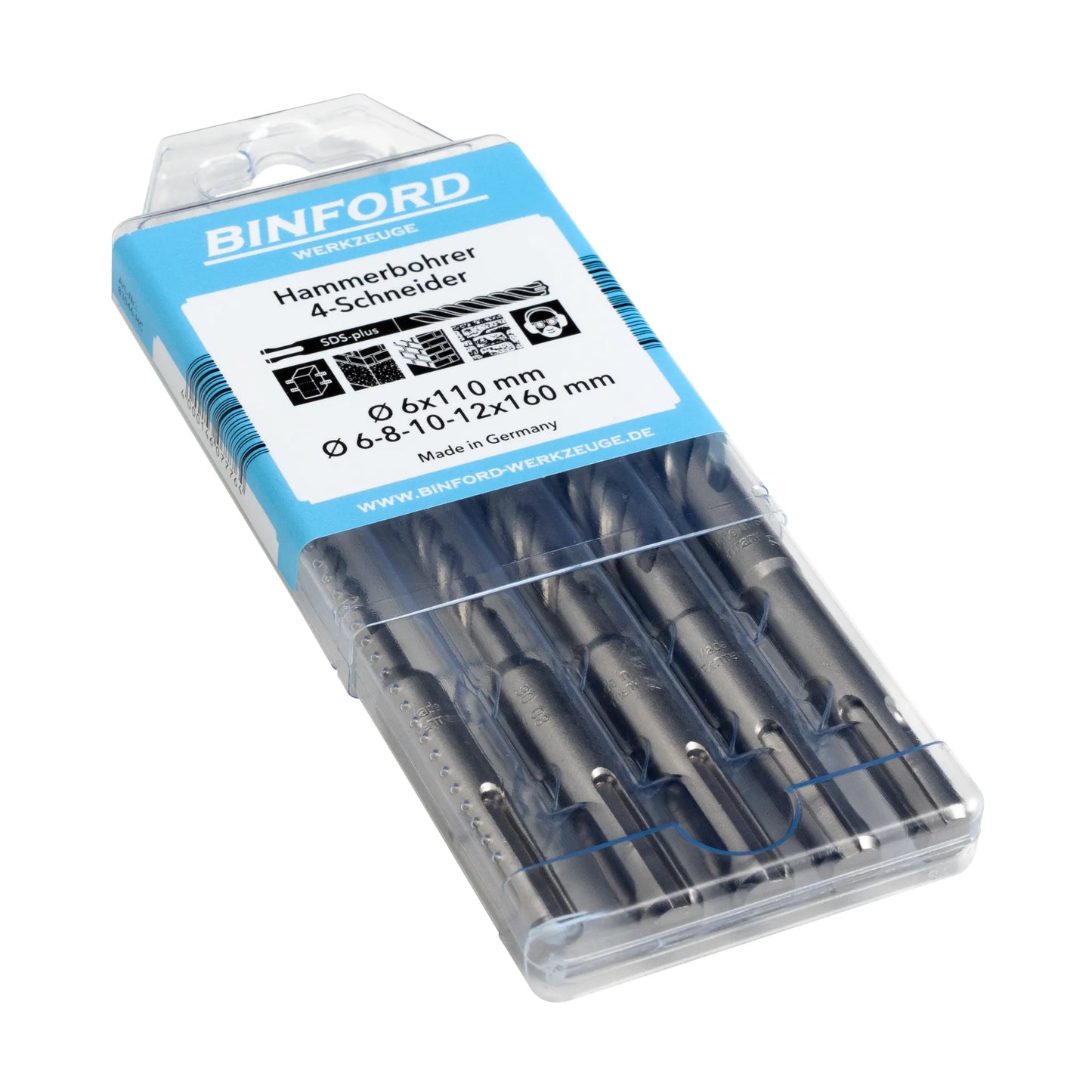 BINFORD Werkzeuge SDS-plus Hammerbohrer Set 5 tlg. 6100001