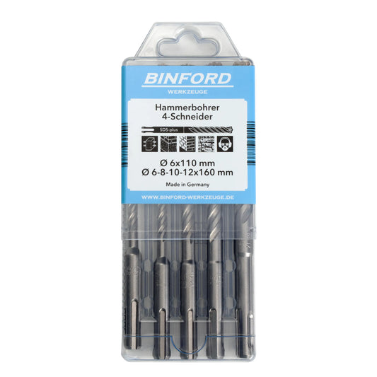 BINFORD Werkzeuge SDS-plus Hammerbohrer Set 5 tlg. 6100001