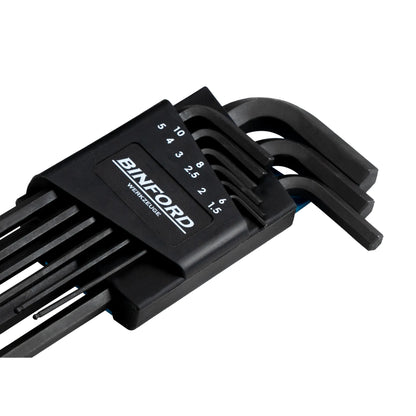 BINFORD Werkzeuge Winkelschlüsselsatz 9 tlg. 1,5-10mm - 6100006