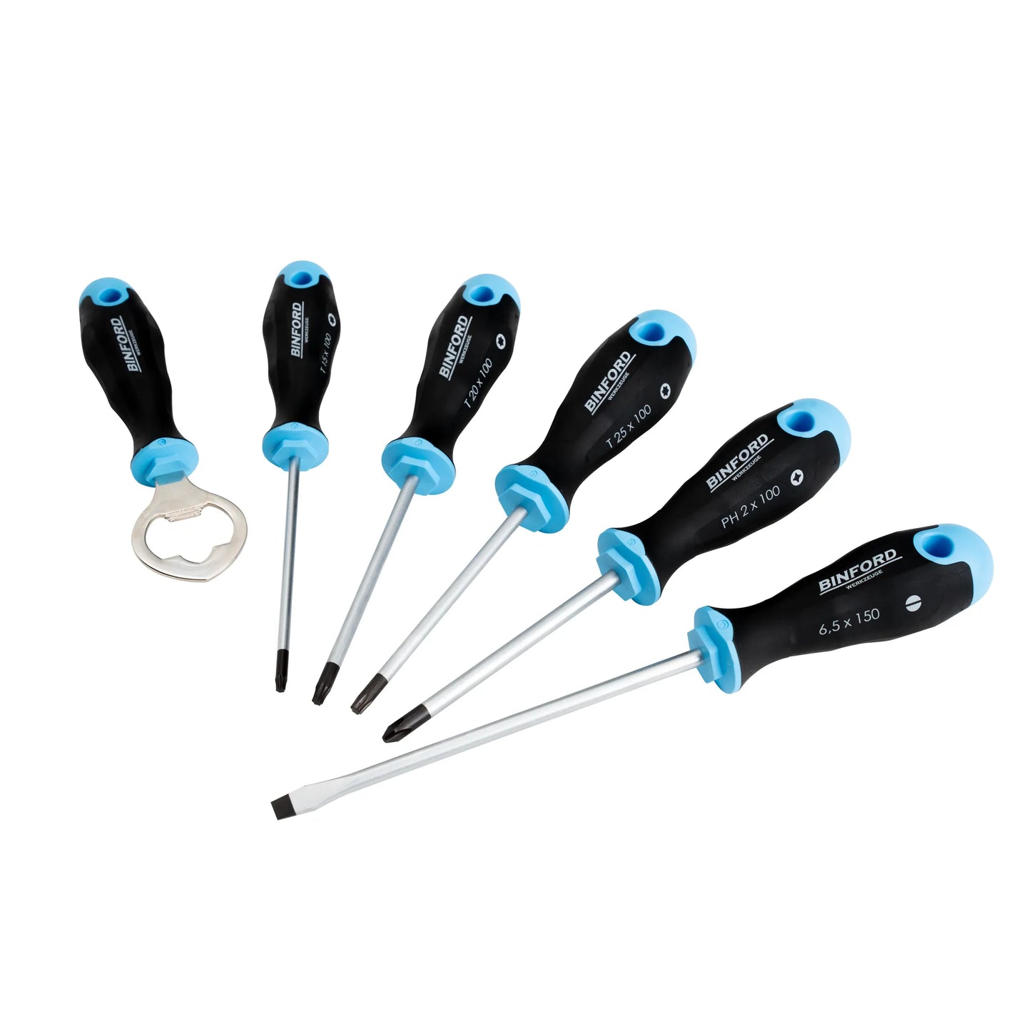 BINFORD Werkzeuge Schraubendreher Satz + Flaschenöffner 6 tlg. - 6100007