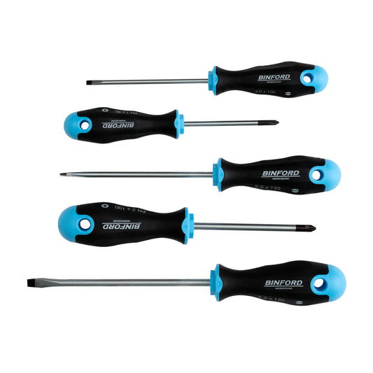 BINFORD Werkzeuge Schraubendreher Satz 5 tlg SL/PH - 6100009