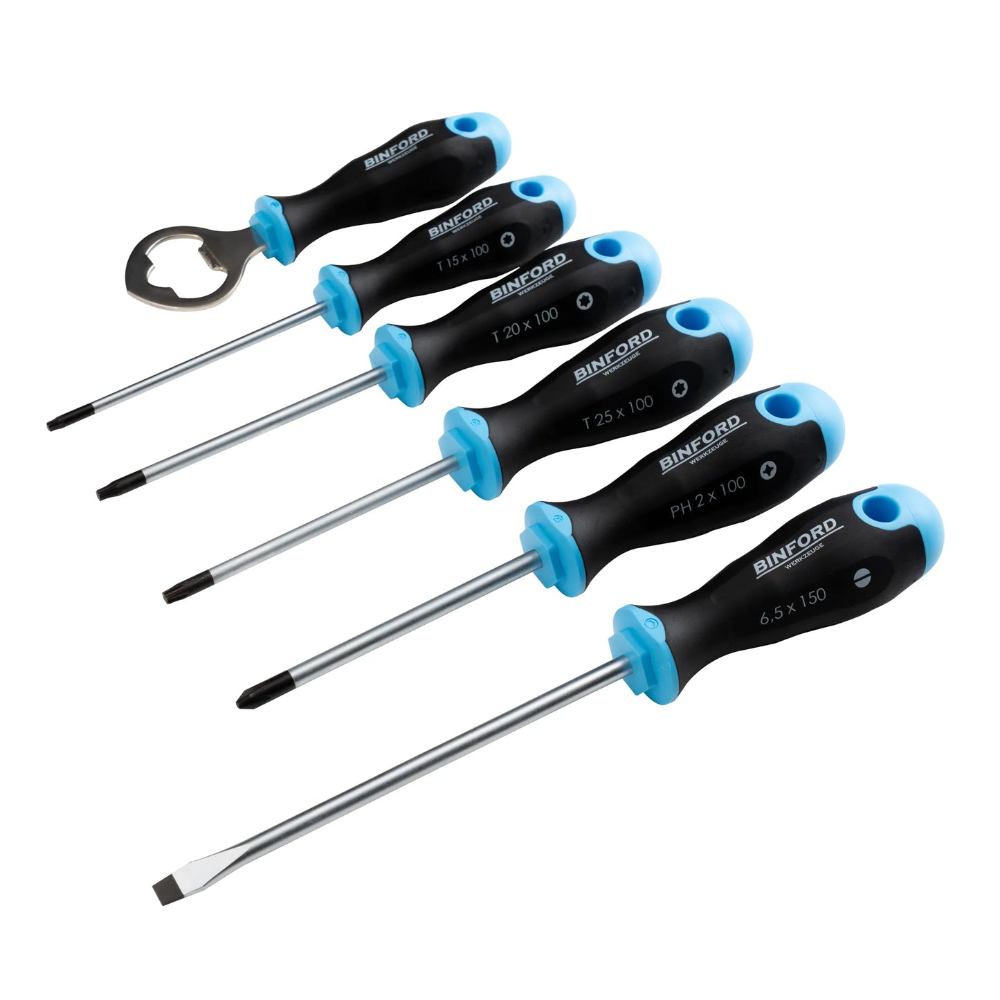 BINFORD Werkzeuge Schraubendreher Satz + Flaschenöffner 6 tlg. - 6100007