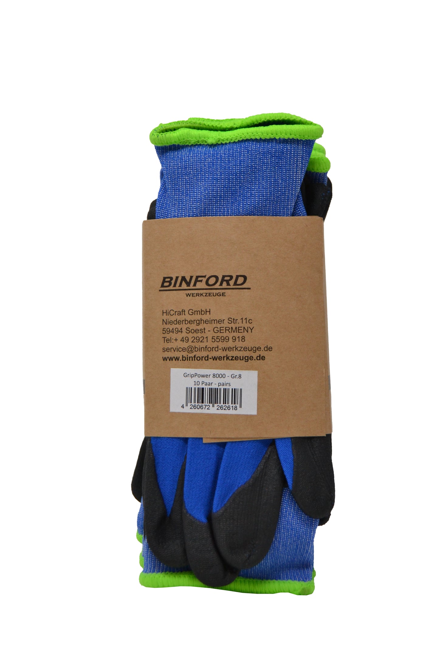 BINFORD Werkzeuge Arbeitshandschuh PowerGrip 10x