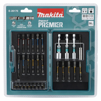 Makita Bit-Set Torsion 38-tlg. Impact Premier E-26179