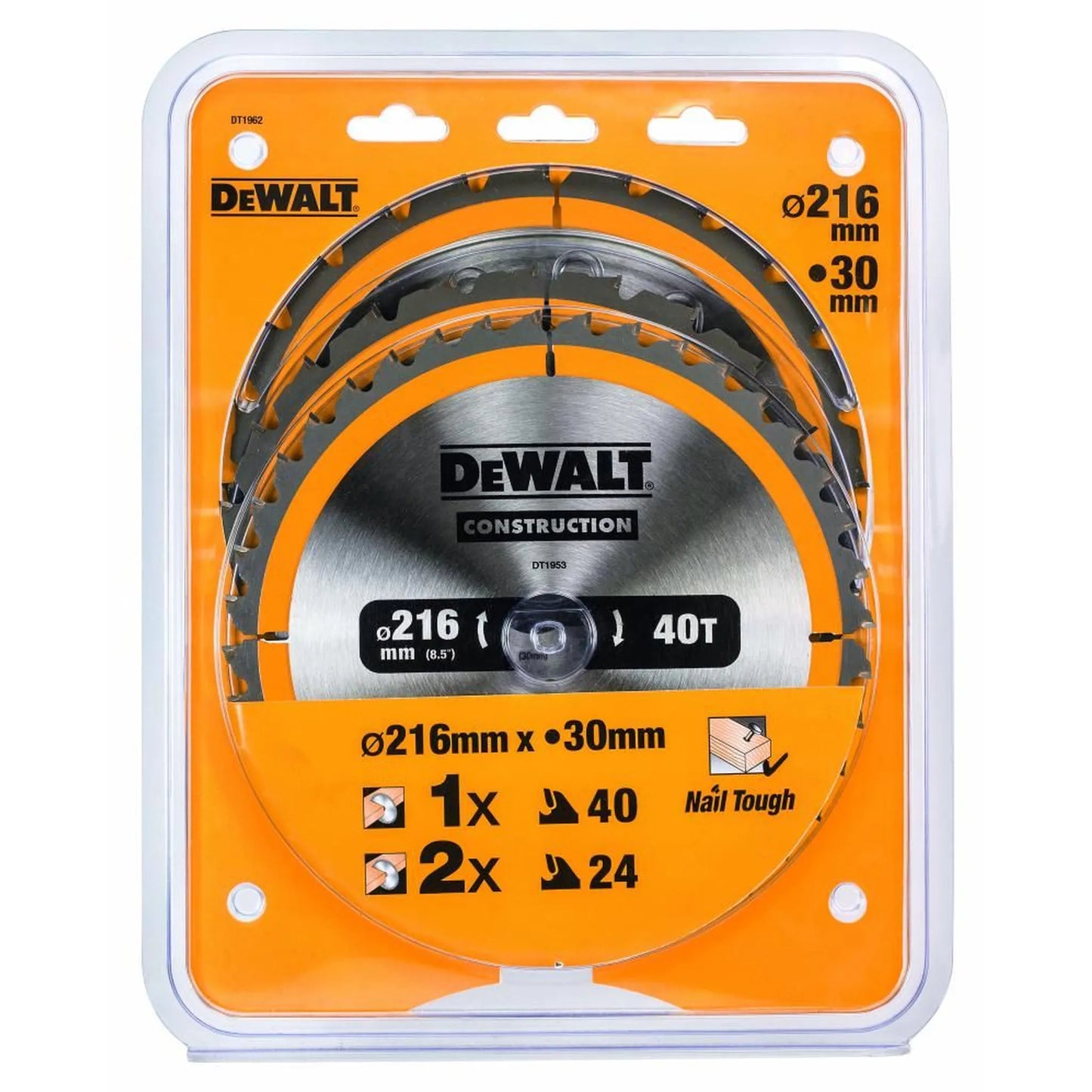 DeWalt Kreissägeblatt-Set 216 x 30 mm 3-tlg.