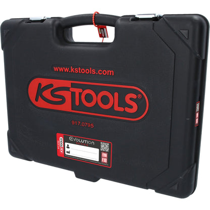 KS Tools Steckschlüssel-Satz 1/4"+3/8"+1/2", 195-tlg