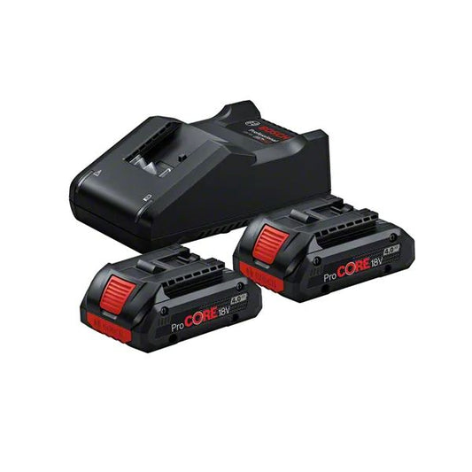 Bosch Akku Starter-Set: 2 x ProCORE 18 Volt 4,0 Ah und GAL 18V-40