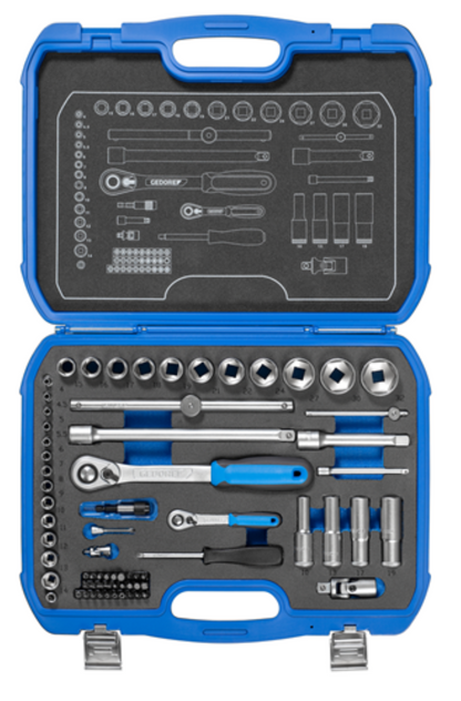 Gedore Steckschlüssel-Satz 1/4"+1/2"