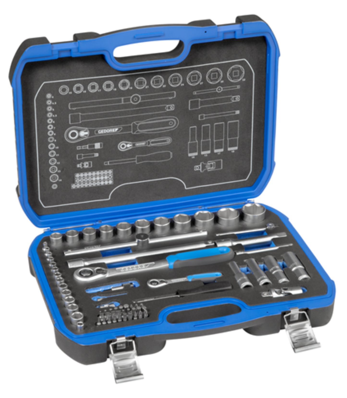 Gedore Steckschlüssel-Satz 1/4"+1/2"