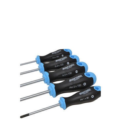 BINFORD Werkzeuge Schraubendreher Satz 5 tlg SL/PH - 6100009