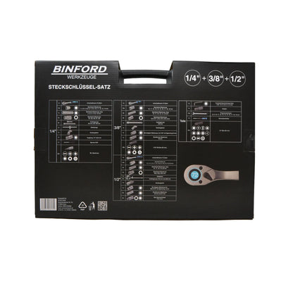 BINFORD Werkzeuge Steckschlüsselsatz 216tlg. - 6100028