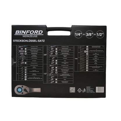 BINFORD Werkzeuge Steckschlüsselsatz 180 tlg. - 6100027